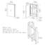 Ebern Designs Chouhan, miroir biseauté et tablettes réglables pour la salle de bain, encastrées ou en surface.-277795514-277795527-278446481