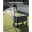 80QT Rolling Ice Chest on Wheels Drink Cooler Cart with Telescopic Handle