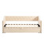 Lit de jour simple tapissier avec couchette escamotable, beige-1363411830
