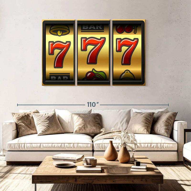 Senne Lucky Winning Slot Machine, 48" H x 74" W