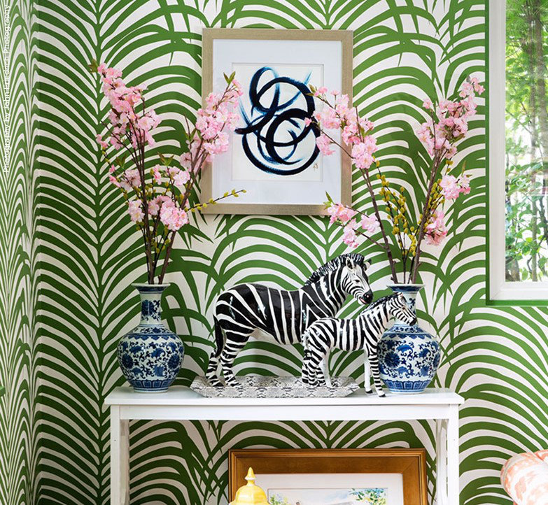 Papier peint Zebra Palm, Jungle