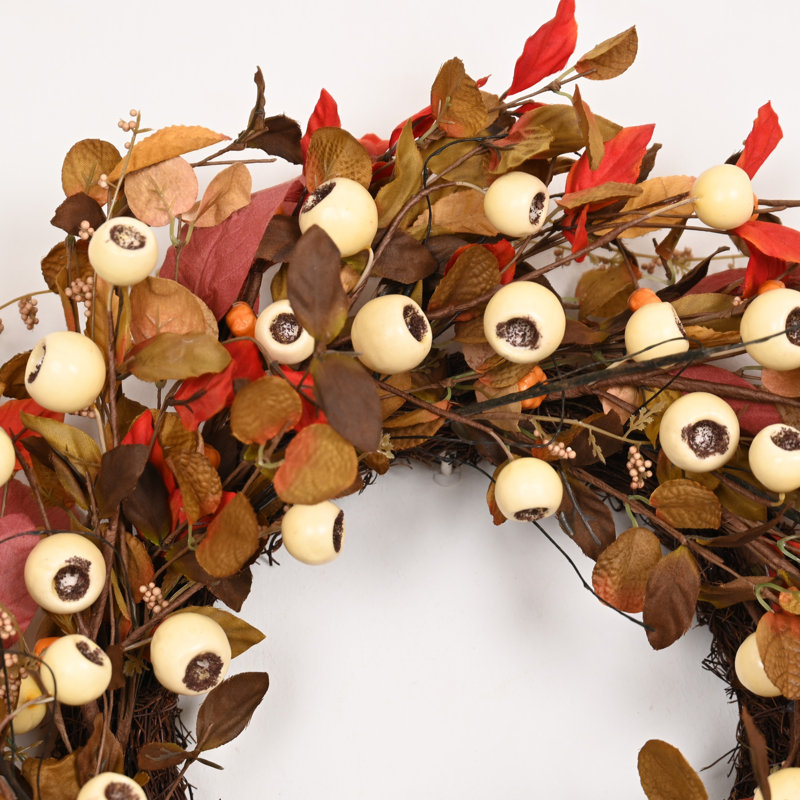 Couronne d'Halloween artificielle 20 po pour Noël