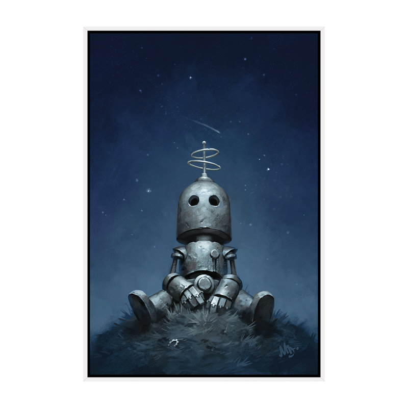 Décoration murale pour enfants Interval, H 60 po x l 40po x P 1,5 po, Toile blanche encadrée