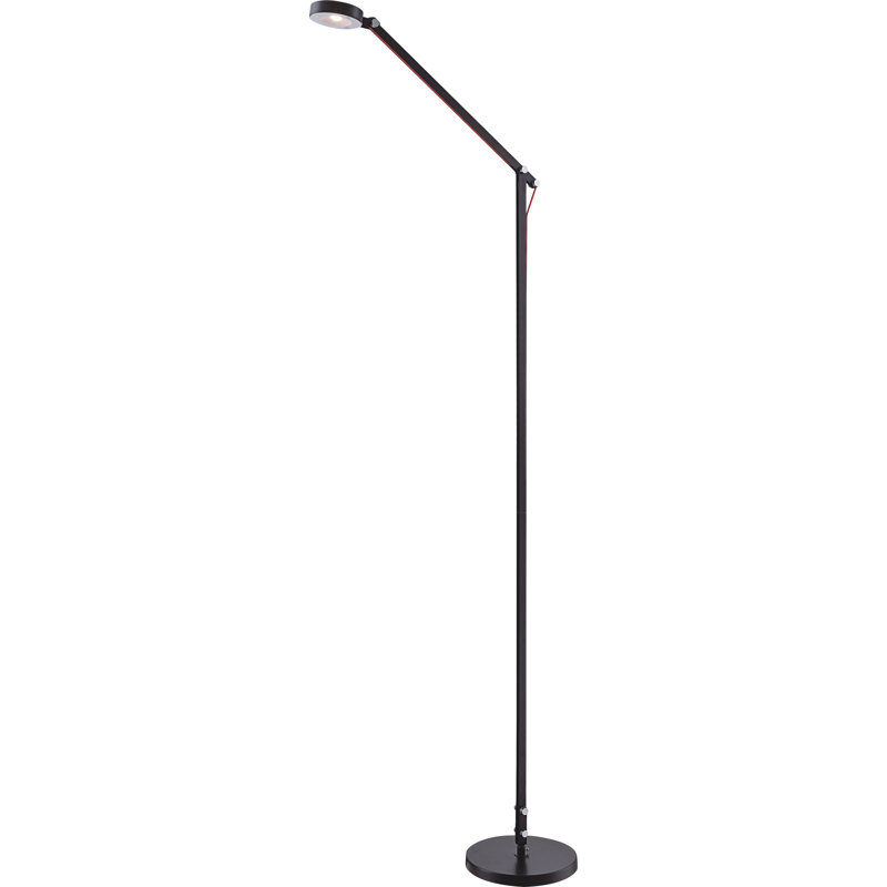Lampe sur pied à DEL avec bras pivotant 60 po Premo, Noir