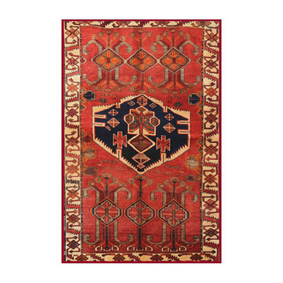 Tapis traditionnel orange / noir