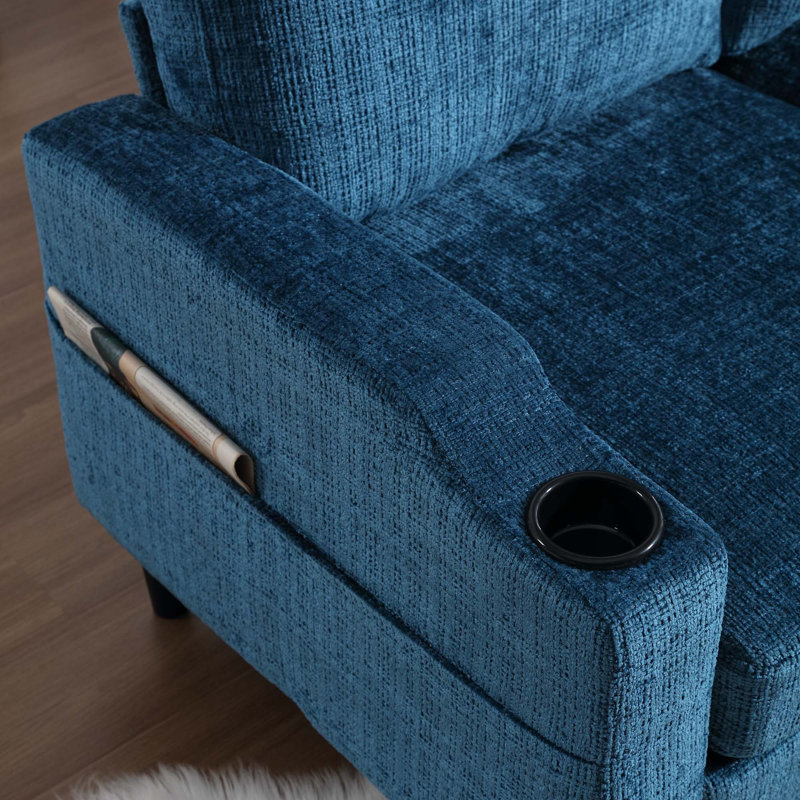 storage sofa /Living room sofa cozy sectional  sofa, Teal Chenille