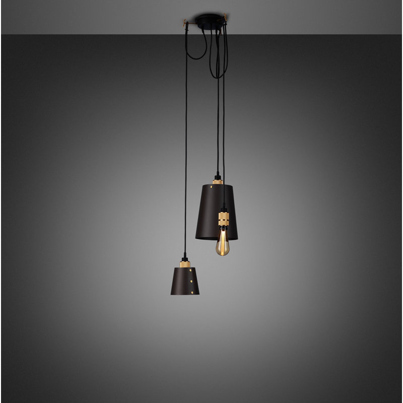 3 - Light Pendant, Brass, Graphite