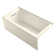 Underscore® 60" x 30" Rectangular Alcove Soaking Bathtub with Slotted Overflow and Integral Apron