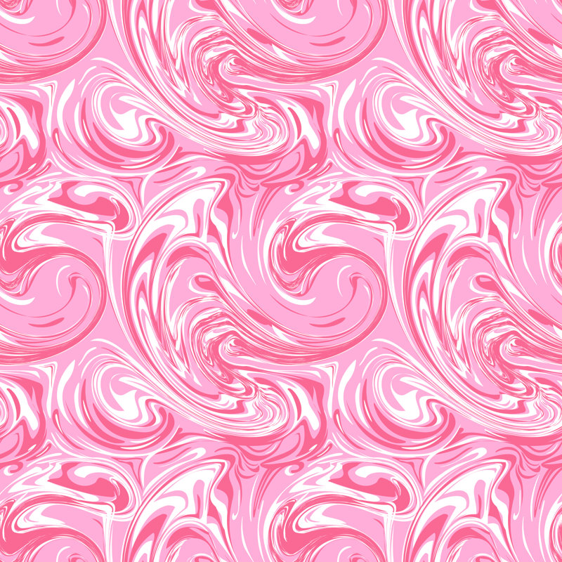 Auberta Vector Pink Pattern - Wrapped Canvas Print, 30cm H x 30cm W x 3.8cm D