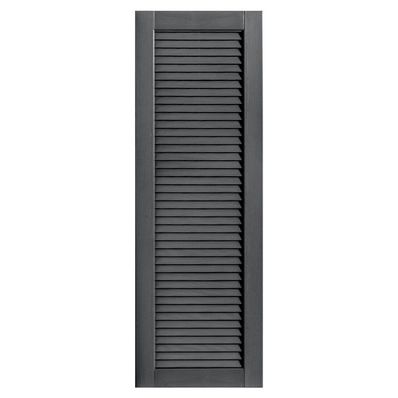 Paire de volets à persiennes droites, 43 po, gris, 16 po