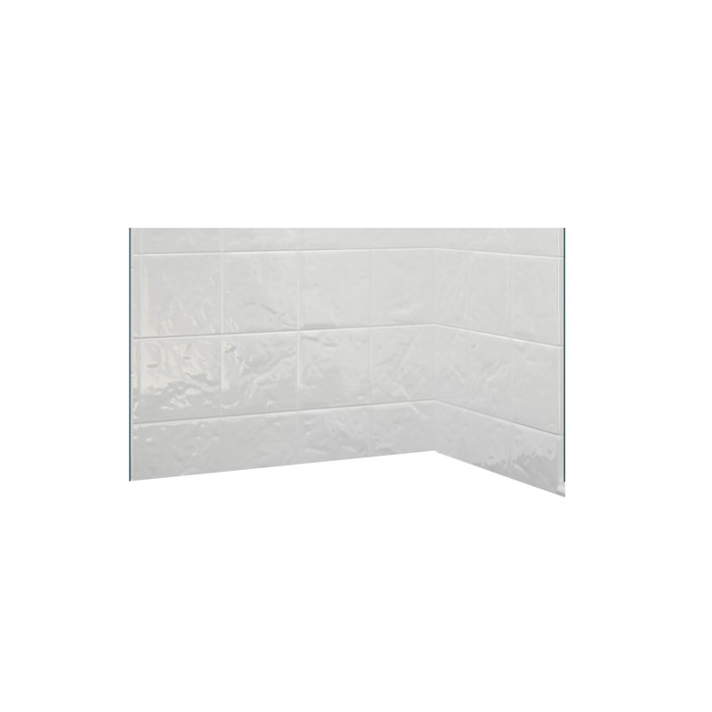 12x12 Tile White Acrylic Alcove Shower Walls