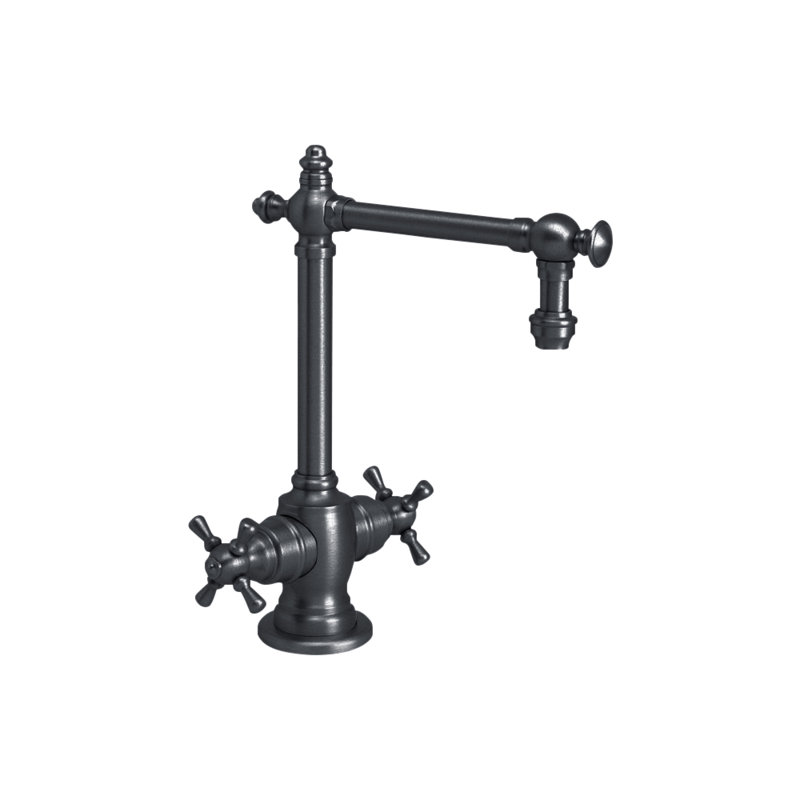 Towson Hot and Cold Filtration Faucet - Cross Handles, Matte Black
