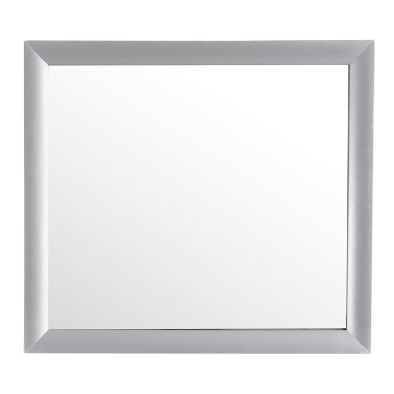 Miroir mural contemporain champagne argenté s'agrandissant, élégant et pratique
