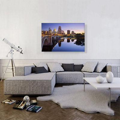 " Minneapolis Minnesota Bridge And Skyline "