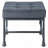 Rectangle Tufted Upholstered Fabric+Metal Ottoman