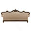 Ensemble de canapé formel de luxe traditionnel avec canapé 2 pièces et finition cerisier avec inclinaison dorée, meubles de salon en bois massif