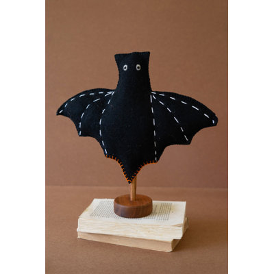  Felt Halloween Bat on Base – 9.5" Tall Standing Decor Set of 2