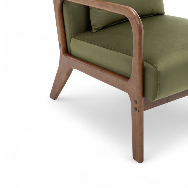 Alisija Upholstered Armchair, Green Velvet