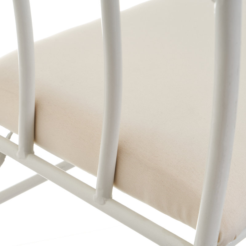 Newburgh Steel Bench, White