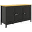 Buffet, armoire de rangement, buffet avec portes, noir