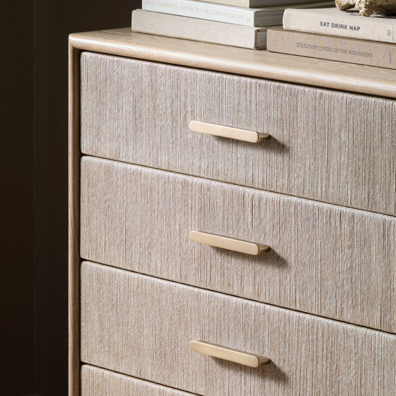 Rosenell 8 Drawer Dresser, Natural Oak Veneer