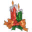 Décoration de fenêtre de Noël 17 "bougie holographique éclairée