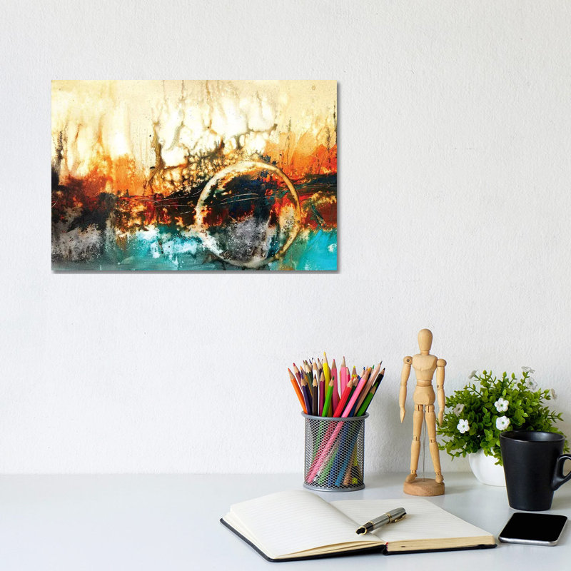 Abstract XIV 1 Piece Wrapped Canvas Painting, 20.32cm H x 30.48cm W x 1.905cm D