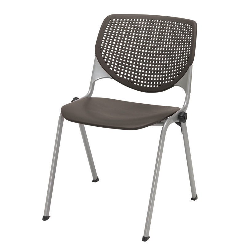 Chaise empilable sans accoudoirs Kool, Brownstone, Argent, Brownstone