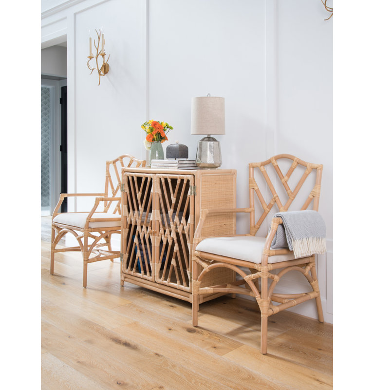 Alderson 20'' H Cotton Upholstered Armchair, Natural
