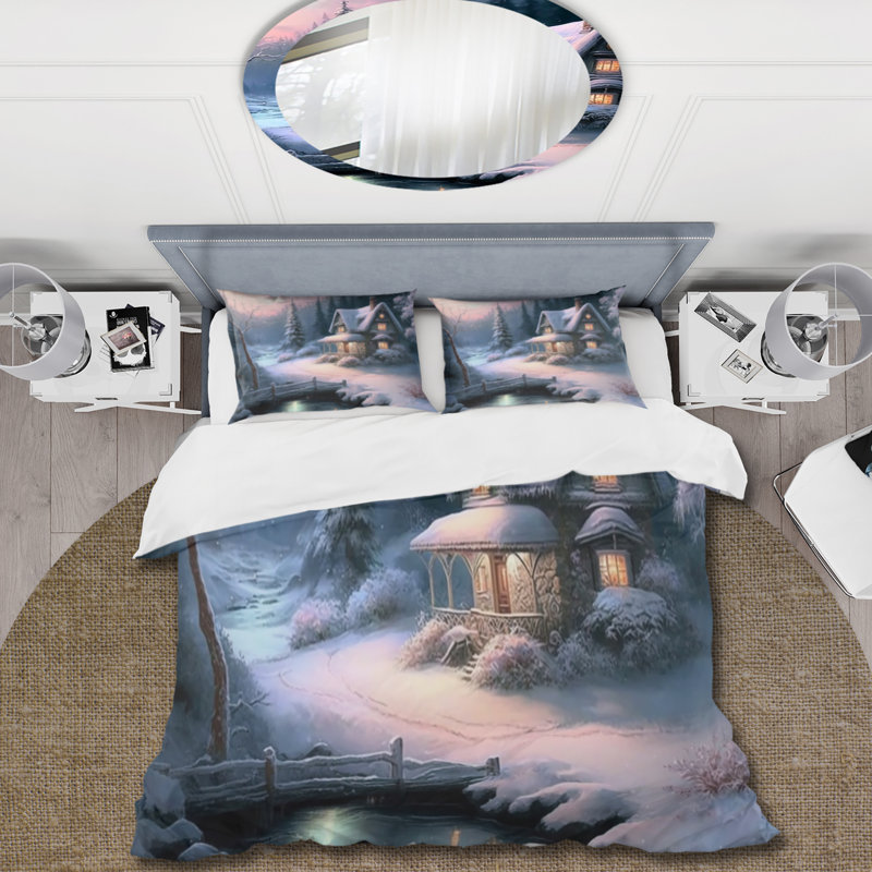  Microfiber / Polyester Duvet Cover Set, Queen Duvet Cover + 2 Standard Shams