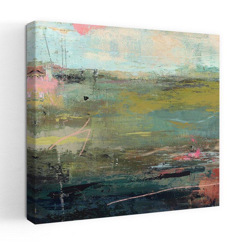 Forêt de pins n ° 2, paysage contemporain abstrait, art naturel, H 48 po x l 48 po