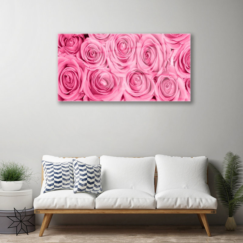 Floral Roses - No Frame Print on Glass