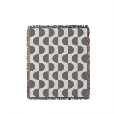 Demi Geometric  Cotton Throw Blanket