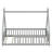 Playful  Floor Bed With Guardrails And Sturdy Slatted Base-595830527