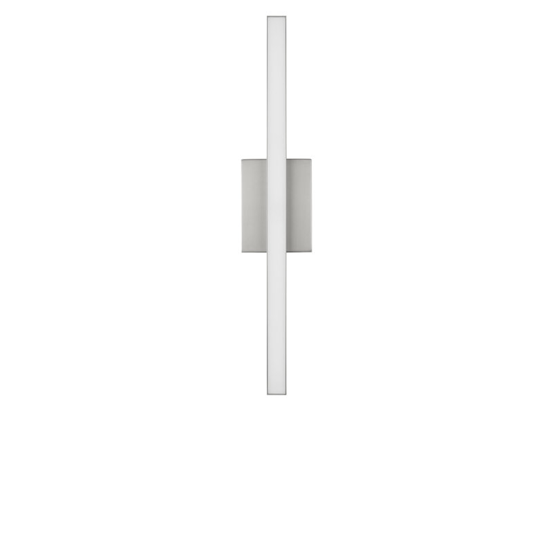 Coiffeuse Marque, Nickel brossé, H 4,5 po x l 24 po x P 2,25 po