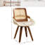 Chaise de bureau pivotante rembourrée en similicuir de 23,2 po Gemi-216283602