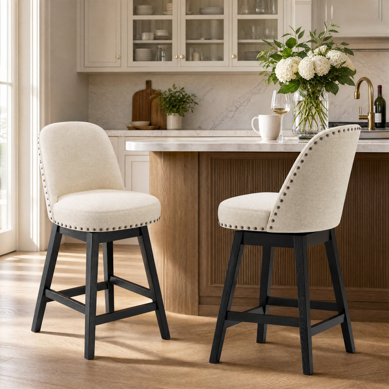Swivel Counter Stool, Beige