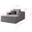 Méridienne convertible d'intérieur - surdimensionné en velours côtelé avec accoudoirs larges et coussins décoratifs, canapé-lit douillet et désossé pour le salon, la chambre à coucher, aucun assemblage requis-81747119