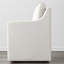 Upholstered Back Dining Chair With Casters-293643820