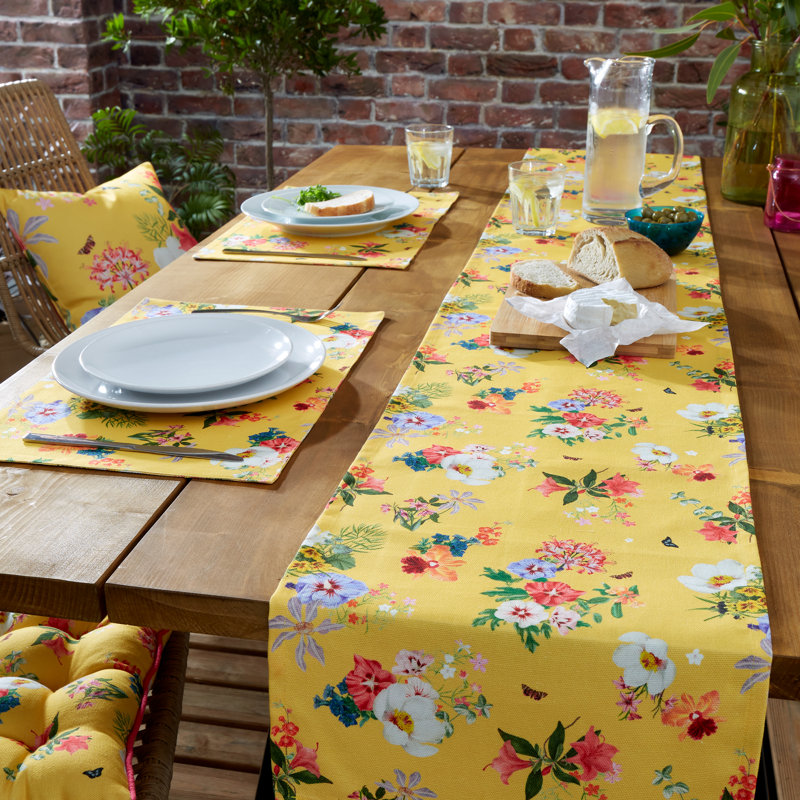 Annagh Cotton Blend Floral Rectangle Placemat