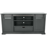 80 inch Traditional Solid Wood Sliding Barn Door TV Stand