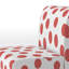 Fauteuil de chambre rembourré à motif rouge à motif abstrait rouge