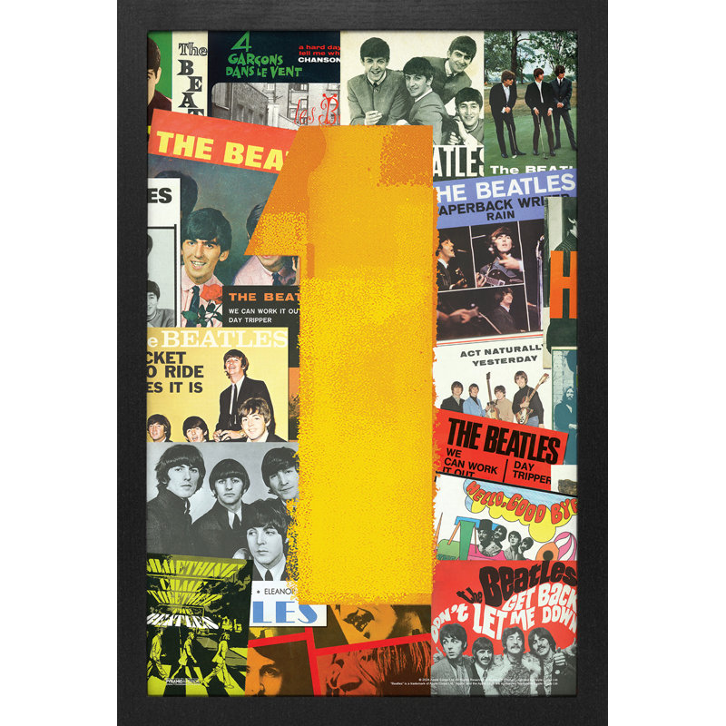 «The Beatles - 1 Singles Collage», reproduction encadrée 11 x 17