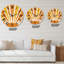 Horloge murale moderne Minimalist Bright Shining Orange Sun Rays II-60328472