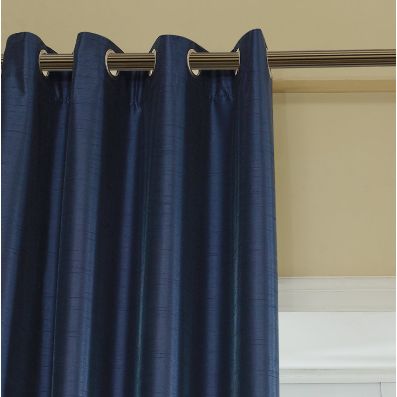 Panneau de rideau simple occultant et isolant synthétique de couleur unie Kensington, l 45 po x L 54 po, Bleu marine