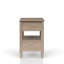 Table de chevet ouverte finition sable avec 2 tiroirs