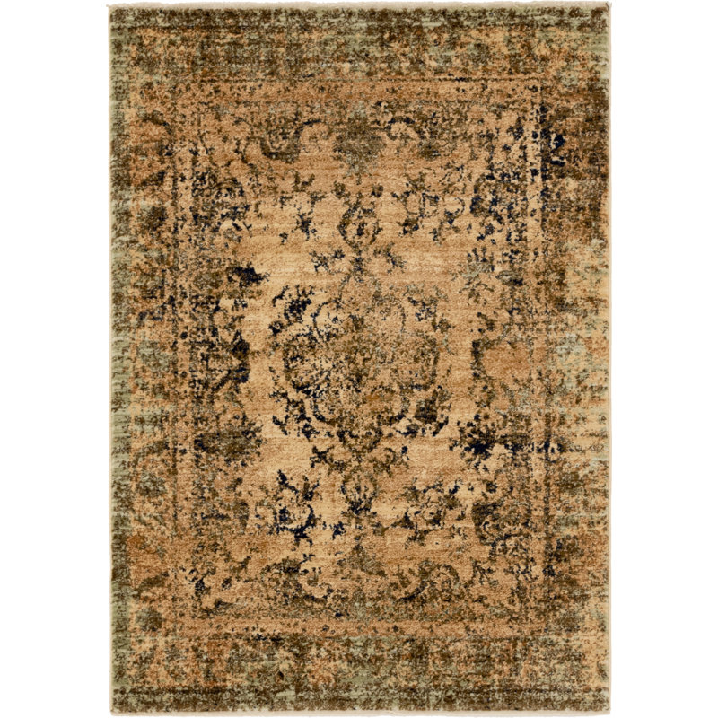 Tapis oriental brun clair Cevenola, Rectangle 4 pi 1 po x 6 pi 1 po
