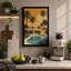 Midcentury Pool House Mid-Century - Wrapped Canvas-366309686-366309688