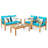 Antonion 4 - Person Patio Conversation Set with Cushions-47594224