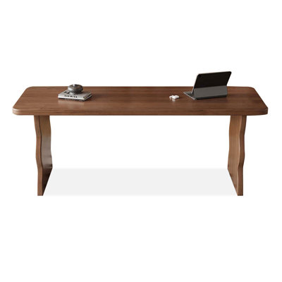 Bureau rectangulaire en bois manufacturé brun clair